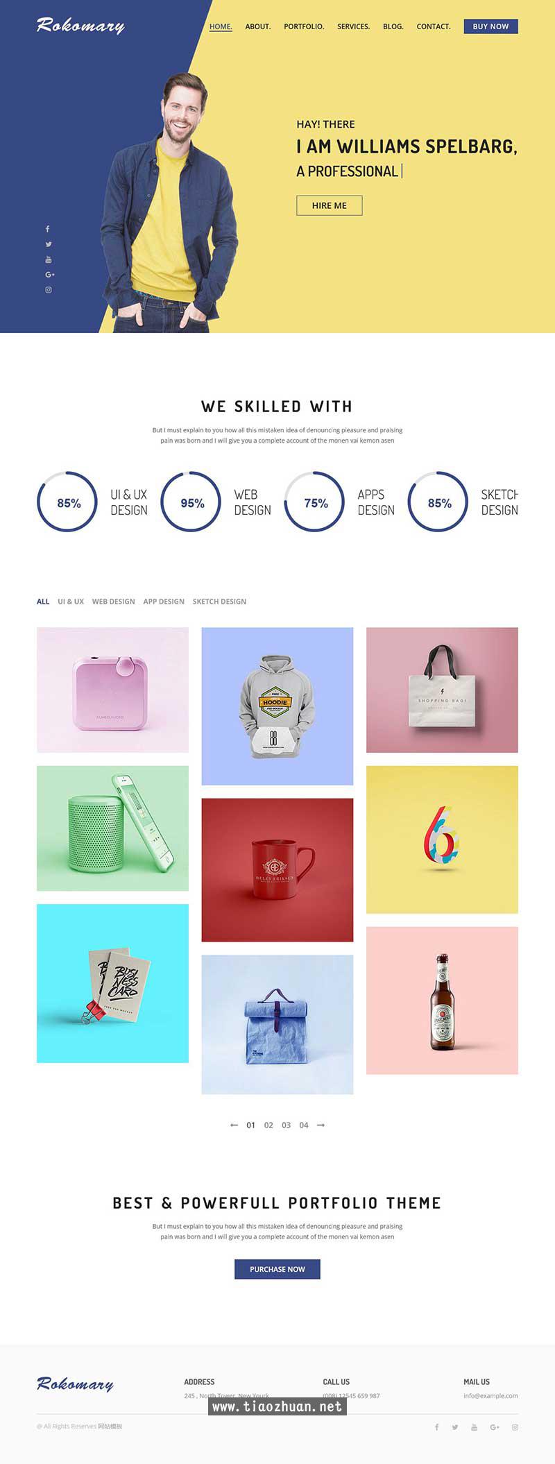 多用途设计开发者前端静态html网站模板