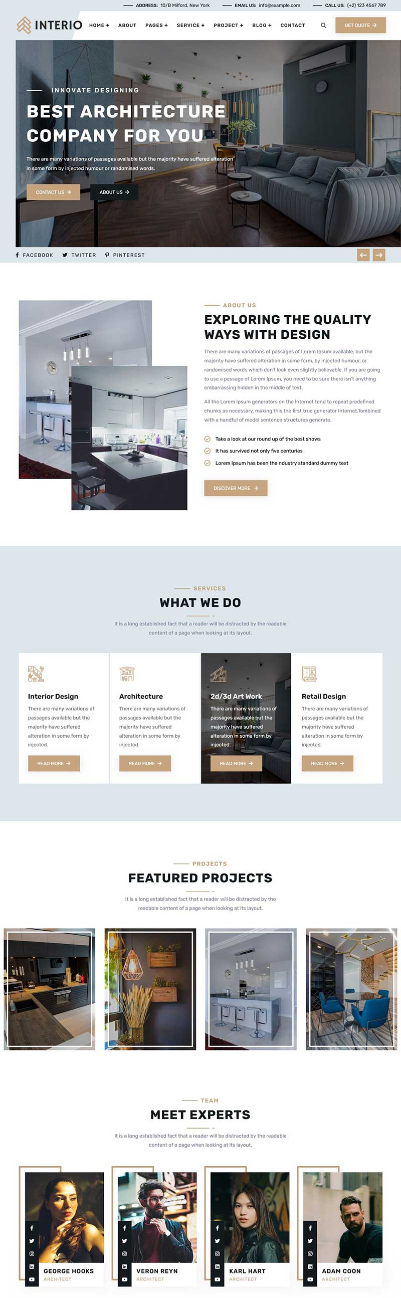 建筑公司装修设计公司前端静态html网站模板