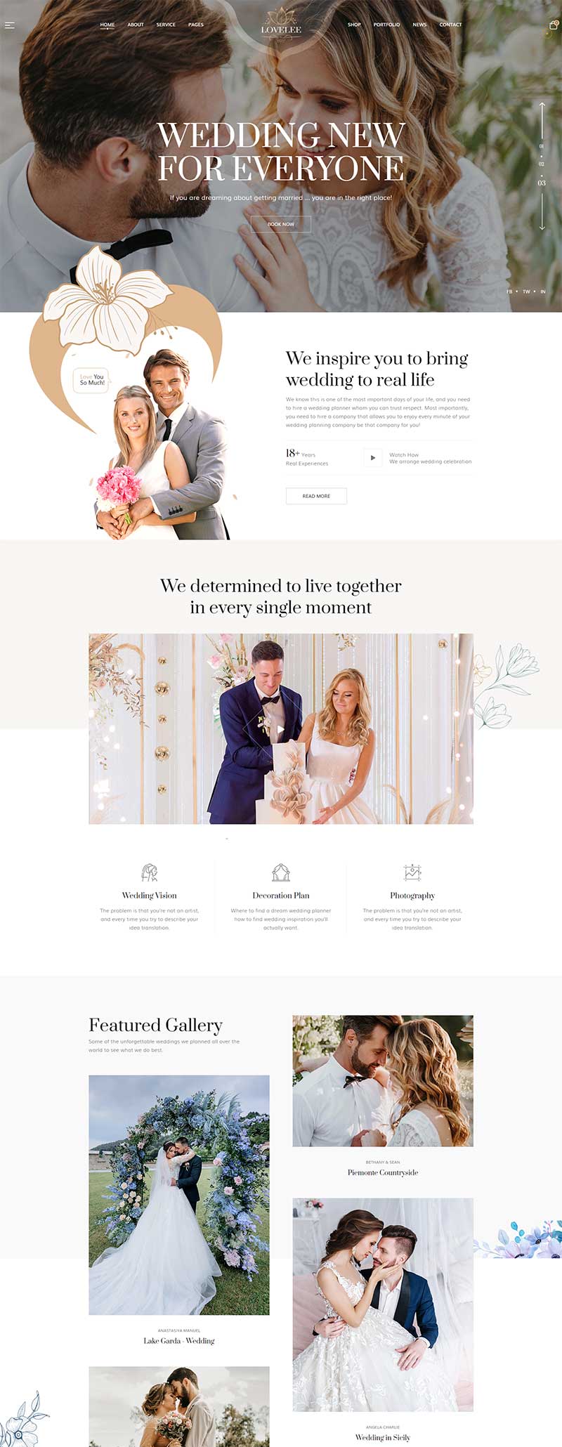 一站式婚纱摄影机构网站模板