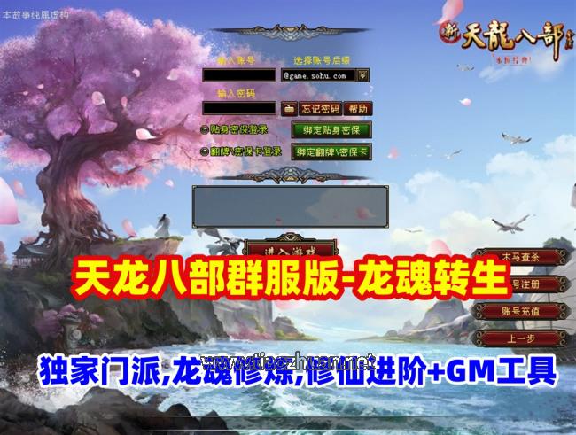 天龙八部群服版本【龙魂转生】单机端,独家门派,龙魂修炼,修仙进阶等+GM工具及视频教程