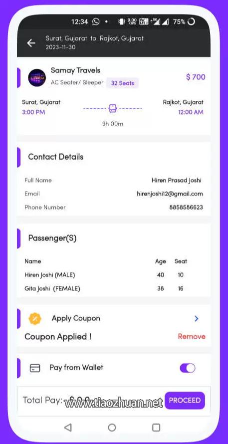 ZigBus多商户Flutter巴士订票系统和在线车票预订APP源码V1.1