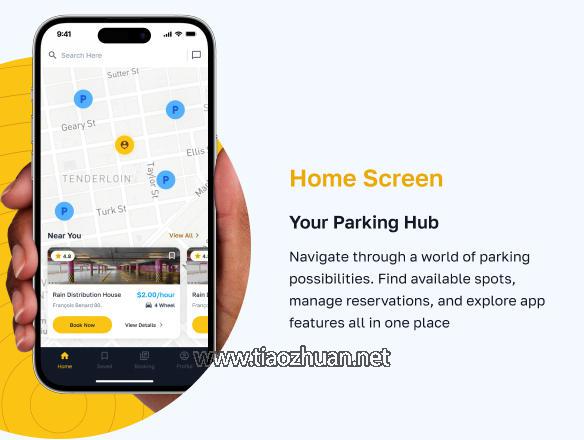 ParkNow停车场车位管理Flutter全套APP源码V1.1