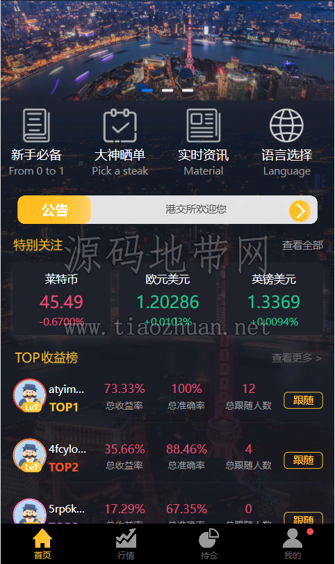 3国语言微综合交易所数字货币国际外汇国际期货源码